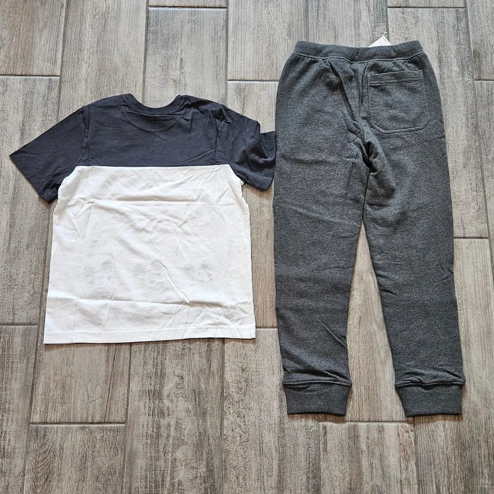 Hanna Andersson Mickey Mouse Shirt Pants Set Kids 8 Tee Joggers Disney Outfit